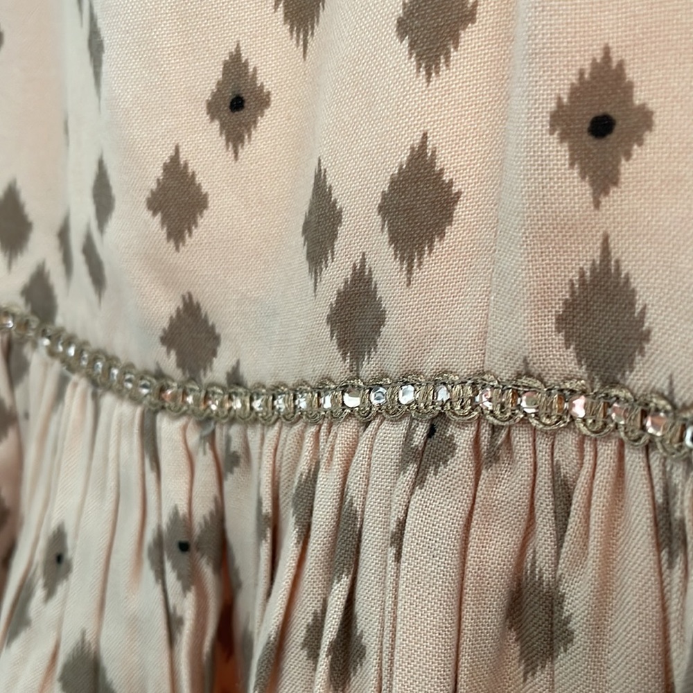 NWOT Velveteen Long-Sleeve Dress w/ Pleating and Sequin Detail - Picture 2 of 5